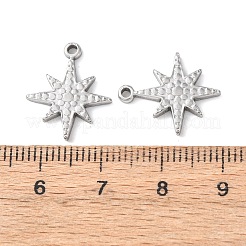 304ステンレスペンダント  水玉模様のチャームが付いた星  ステンレス鋼色  17x14.5x2mm  穴：1.4mm&nbsp;STAS-Z177-06P