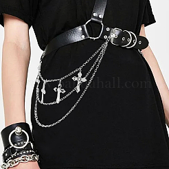 1Pc Iron 3 Layer Cross Tassel Trousers Chains&nbsp;AJEW-SC0031-16