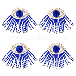 Evil Eye Felt Cloth Patches&nbsp;PATC-WH0007-05B