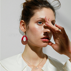 DIY Two Tone Teardrop Pendant Earrings Making Kit&nbsp;DIY-OC0008-16