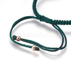 Nylon Cord Braided Bead Bracelets Making&nbsp;BJEW-F360-FRG02