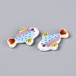 Printed Opaque Resin Beads&nbsp;RESI-N043-23A