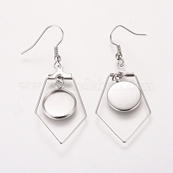 Stainless Steel Dangle Earrings&nbsp;EJEW-WH0004-04P
