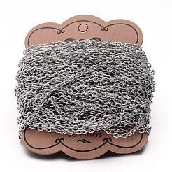 Tarnish Resistant 304 Stainless Steel Cable Chains&nbsp;CHS-K004-06P-0.8mm