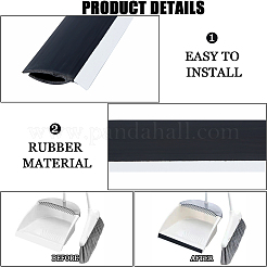 2Pcs Adhesive Plastic Dustpan Edges&nbsp;FIND-WH0421-62B