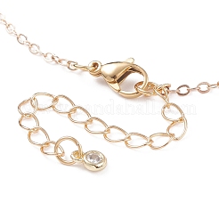 Irregular Raw Natural Rose Quartz Pendant Necklace with Brass Chain&nbsp;NJEW-JN03832-01