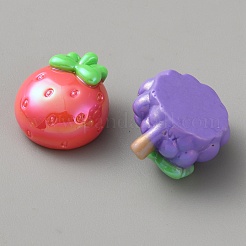 Electroplate Opaque Resin Cabochons&nbsp;RESI-CJC0011-75