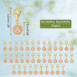36Pcs 36 Style Alloy Enamel Pendant Stitch Markers&nbsp;HJEW-NB00037