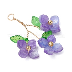 9Pcs 9 Colors Pearlized Glass Pearl Pendants&nbsp;PALLOY-JF03601
