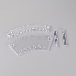 プラスチック製のペンホルダー  66x179x78つのポジション  透明  [1]mm&nbsp;AJEW-WH0182-88
