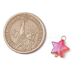 Transparent Acrylic Star Connector Charms&nbsp;PALLOY-JF03548