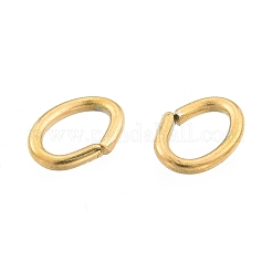 304ステンレススチールオープン丸カン  オーバル  ゴールドカラー  7x5x1mm  18ゲージ  内径：3x5mm&nbsp;LS-X-STAS-N092-172A-01G