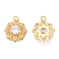 Brass Micro Pave Cubic Zirconia Pendants&nbsp;KK-N216-369