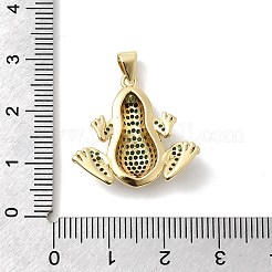 Brass Micro Pave Cubic Zirconia Pendants&nbsp;KK-H529-55C-G