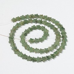 グリーンアベンチュリン星型ビーズ連売り  染め  6x2.5mm  穴：1mm  約70個/連  15.3インチ&nbsp;G-M201-26-6mm