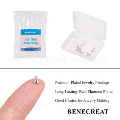 真鍮製ペンダントベイル  長持ちメッキ  プラチナメッキ  4x3.5mm  穴：2mm  20個/セット&nbsp;KK-BC0003-85P