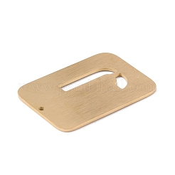イオンプレーティング（IP）304ステンレスペンダント  アルファベットの長方形  中空  文字.j  32x22x1mm  穴：1.5mm&nbsp;STAS-K216-49J-G