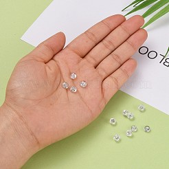 925スターリングシルバーピアスキャッチ  スタンプ925個付き  銀  5.5x4mm  穴：0.8mm&nbsp;STER-K167-036S