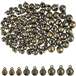 240個3スタイル真鍮チャーム  鐘  アンティークブロンズ  8~12.5x6~9.5mm  穴：1.5~2mm&nbsp;KK-CA0003-10