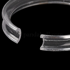 透明プラスチックシングルブレスレットディスプレイリング  透明  5.7x0.9cm&nbsp;BDIS-F006-01B