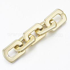 UVメッキアクリルコネクター  クイックリンクコネクター  クロスチェーン製作用  長方形  ゴールドカラー  31x21x4.5mm  内径：18x8.5mm&nbsp;LS-OACR-N009-001A-B01