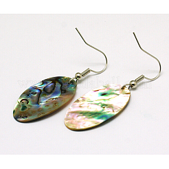 Natural Abalone Shell/Paua ShellEarrings&nbsp;EJEW-Q161-01