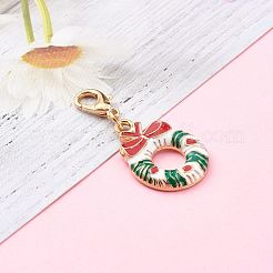 Christmas Theme Light Gold  Alloy Enamel Pendants&nbsp;X1-HJEW-JM00470