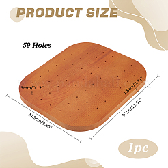 長方形の木製かぎ針編みブロックボード  編み機  編み物用  ペルー  30x24.9x1.8cm  穴：3mm&nbsp;ODIS-WH0038-145B