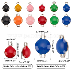 72Pcs 12 Style Ion Plating(IP) 304 Stainless Steel Enamel Links/Connectors and Charms&nbsp;STAS-UN0032-11