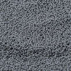 MIYUKIラウンドロカイユビーズ  日本製シードビーズ  15/0  （rr499)不透明ファルコングレー  15/0  1.5mm  穴：0.7mm  約250000個/ポンド&nbsp;SEED-G009-RR0499
