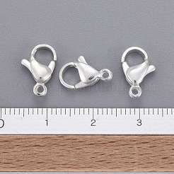 304ステンレススチール製ロブスタークロウ留め金  オウムトリガークラスプ  銀色のメッキ  12x7x3.5mm  穴：1.4mm&nbsp;X-STAS-E464-21E-S