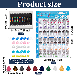 Plastic Self-Adhesive Guitar Fretboard Note Map Sticker Labels&nbsp;AJEW-AN0007-32