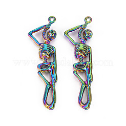 レインボーカラーアロイペンダント  カドミウムフリー＆ニッケルフリー＆鉛フリー  ハロウィン  42x12x4mm  穴：1.2mm&nbsp;PALLOY-S180-275-NR