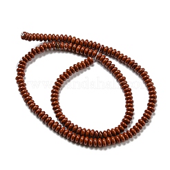 天然石レッドジャスパービーズ連売り  ロンデル  4~5x2~2.5mm  穴：1.2mm  約150個/連  15.16''（38.5センチメートル）&nbsp;G-K343-C07-01