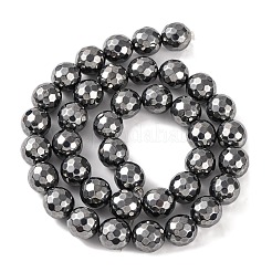 テラヘルツストーンビーズ連売り  多面カット  ラウンド  10mm  穴：0.8mm  約39個/連  15.55''（39.5センチメートル）&nbsp;G-H027-H01-03