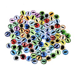 Printed Transparent Glass Cabochons&nbsp;GL-CBAA22A-13