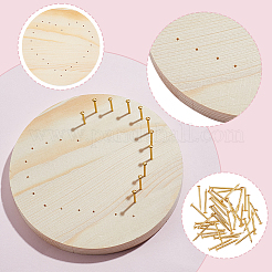 1袋入りDIYストリングアートキット  木の板入り  金属釘  ポリエステル糸  ミックスカラー  ハート  16x2.5mm  ピン：1mm  38pc&nbsp;DJEW-WR0001-22C