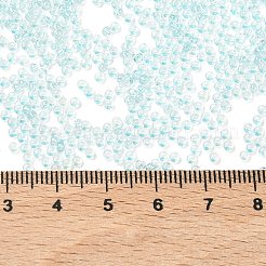 MIYUKIラウンドロカイユビーズ  日本製シードビーズ  （rr3638)ファンシーライニングソフトアクア  11/0  2x1.3mm  穴：0.8mm  約1111個/10g&nbsp;X-SEED-G007-RR3638