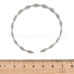 Sun 304 Stainless Steel Link Open Cuff Bangles for Women&nbsp;BJEW-A150-01P