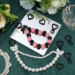 6Pcs Heart Spray Painted Alloy Swivel Clasps&nbsp;FIND-SC0021-60