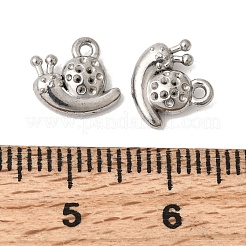 304ステンレススチールチャーム  カタツムリ  ステンレス鋼色  8.5x9.5x3mm  穴：1mm&nbsp;STAS-K255-22P