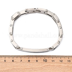 304ステンレススチールリンクチェーンブレスレット女性男性用  ステンレス鋼色  7-7/8インチ（20.1cm）&nbsp;BJEW-R018-10P