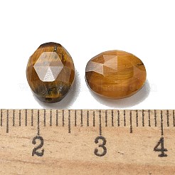 天然石タイガーアイビーズ  多面カット  オーバル  9.5~10x8x4.5mm  穴：1mm&nbsp;G-G181-02F