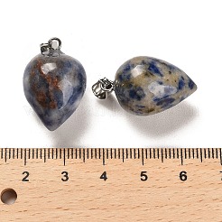 Natural Blue Spot Jasper Pendants&nbsp;G-M424-02P-03