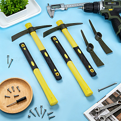 4Pcs Heavy-Duty Mini Manganese Steel Garden Pickaxe with Plastic Handle for Digging&nbsp;TOOL-DR0001-17