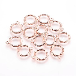 合金マンテル  鉛フリー及びカドミウムフリー  ローズゴールド  サイズ：リング：約20.5x17mm  穴：2mm  バー：26x6x3mm  穴：2mm&nbsp;PALLOY-EA9143Y-RG-RS