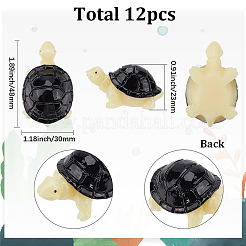 樹脂製12D動物オーナメント3個  マイクロランドスケープディスプレイ装飾  カメ  30x48x23mm&nbsp;AJEW-SP0002-14