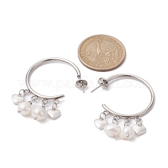 304 Stainless Steel Half Hoop Earrings&nbsp;EJEW-JE05590-03