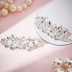 2Pcs 2 Style Flower Crystal Rhinestone Hair Barrettes&nbsp;OHAR-GF0001-25