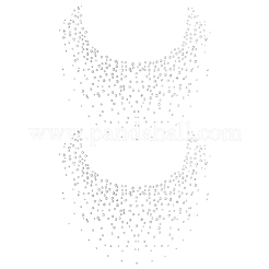 キラキラホットラインストーンデコシート  パッチにアイロン  ドレスシューズ衣服装飾  透明  228x238x1.5mm&nbsp;DIY-WH0899-258